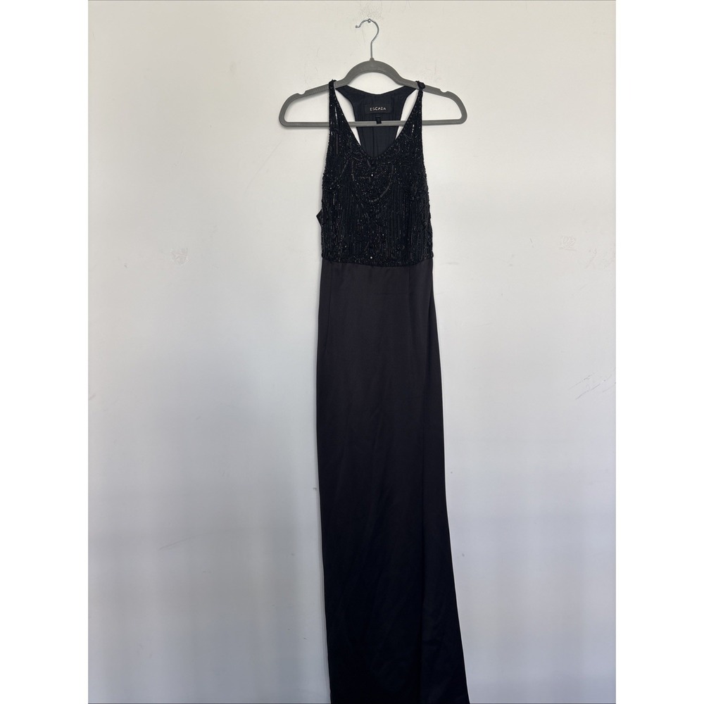 Escada Women's Ball Gown Size 40 Beaded Black